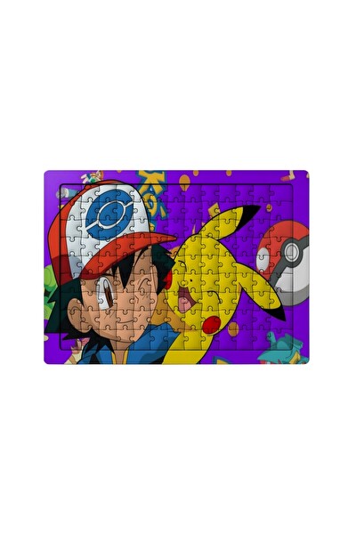 Ghostbastır Design Pokemon Pikachu 99 Parça Ayaklı Puzzle - Dekoratif Çocuk Yapbozu 075