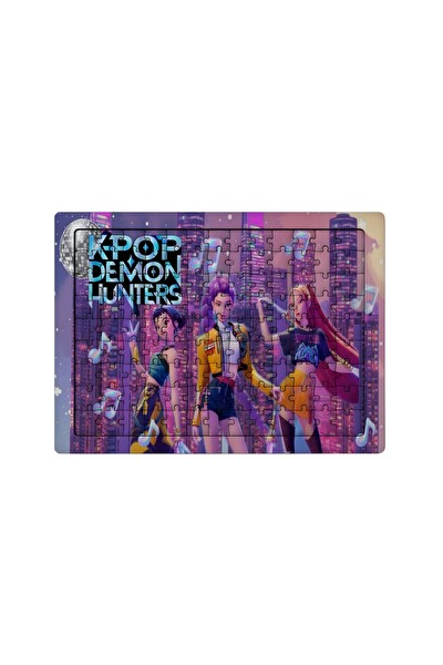 Ghostbastır Design K-Pop Demon Hunters 99 Parça Ayaklı Puzzle - Dekoratif Çocuk Yapbozu 0124