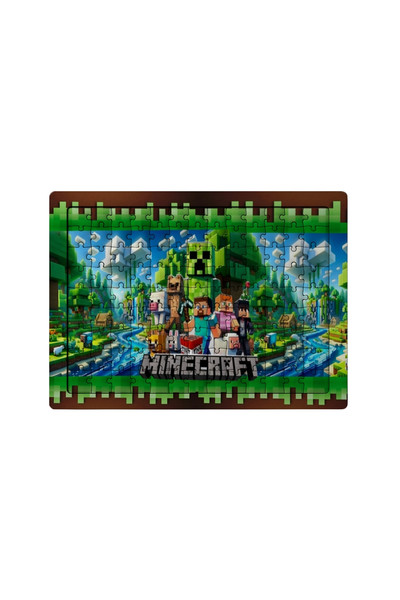 Ghostbastır Design Minecraft 99 Parça Ayaklı Puzzle - Dekoratif Çocuk Yapbozu 0115