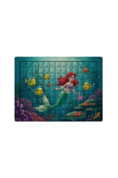 Ghostbastır Design Prenses Ariel 99 Parça Ayaklı Puzzle - Dekoratif Çocuk Yapbozu 0128