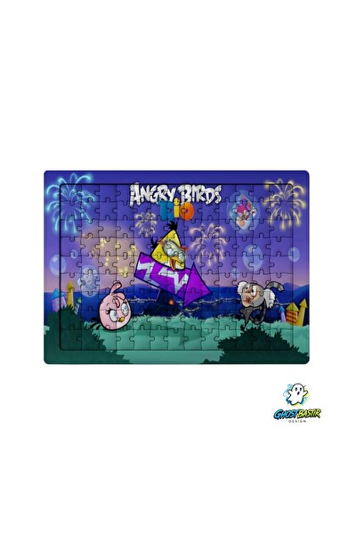Ghostbastır Design Angry Birds 99 Parça Ayaklı Puzzle - Dekoratif Çocuk Yapbozu 0138