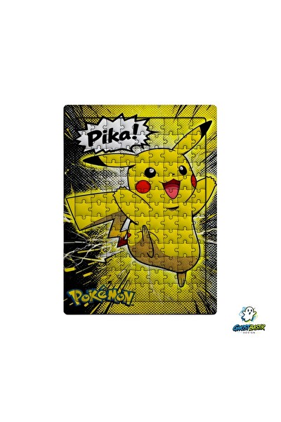 Ghostbastır Design Pikachu 99 Parça Ayaklı Puzzle - Dekoratif Çocuk Yapbozu 0175