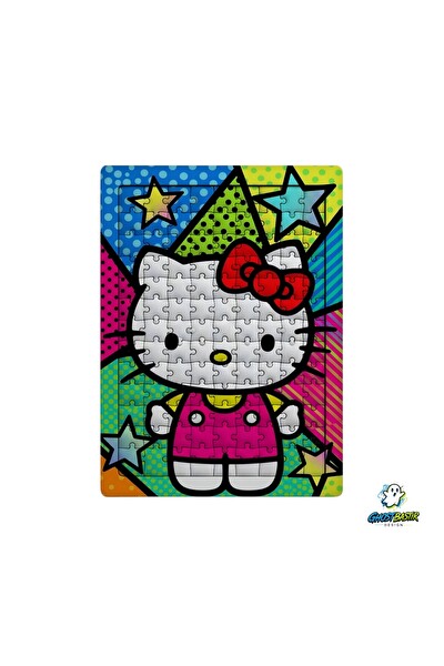 Ghostbastır Design Hello Kitty 99 Parça Ayaklı Puzzle - Dekoratif Çocuk Yapbozu 0164