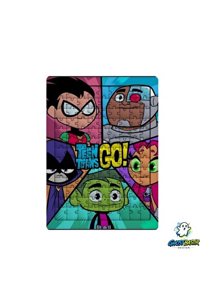 Ghostbastır Design Teen Titans Go 99 Parça Ayaklı Puzzle - Dekoratif Çocuk Yapbozu 0262