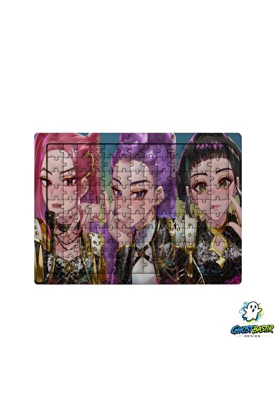 Ghostbastır Design K-Pop Demon Hunters 99 Parça Ayaklı Puzzle - Dekoratif Çocuk Yapbozu 0250