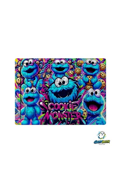 Ghostbastır Design Susam Sokağı 99 Parça Ayaklı Puzzle - Dekoratif Çocuk Yapbozu 0199