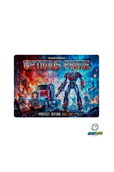 Ghostbastır Design Transformers Optimus Prime 99 Parça Ayaklı Puzzle - Dekoratif Çocuk Yapbozu 0210