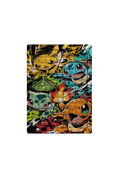 Ghostbastır Design Pokemon 99 Parça Ayaklı Puzzle - Dekoratif Çocuk Yapbozu 004