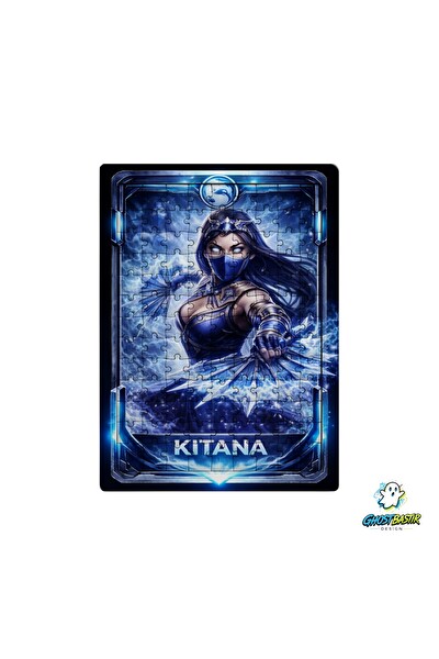 Ghostbastır Design Mortal Kombat Kitana 99 Parça Ayaklı Puzzle - Dekoratif Çocuk Yapbozu 0222