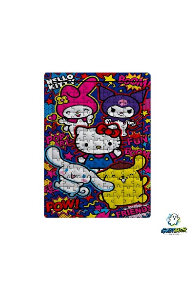 Ghostbastır Design Hello Kitty 99 Parça Ayaklı Puzzle - Dekoratif Çocuk Yapbozu 0217