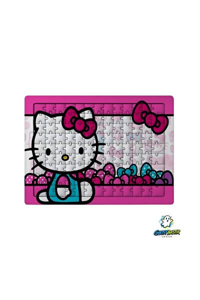 Ghostbastır Design Hello Kitty 99 Parça Ayaklı Puzzle - Dekoratif Çocuk Yapbozu 0163