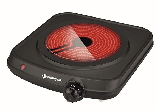 Eminçelik EC-SU VCB 01 1200 W Set Üstü Tek Gözlü Seramik Camlı Siyah Gövdeli Elektrikli Ocak