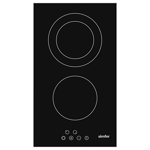 Simfer 3045 Siyah Set Üstü 2 Gözlü Elektrikli Cam Ocak