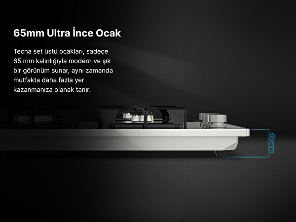 Tecna Süo 604X 4 Gözlü Doğalgazlı Set Üstü Ocak Inox