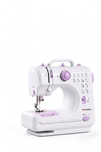 Torima DM01 12 Desenli Pedallı Ev Tipi Beyaz Mini Dikiş Makinesi