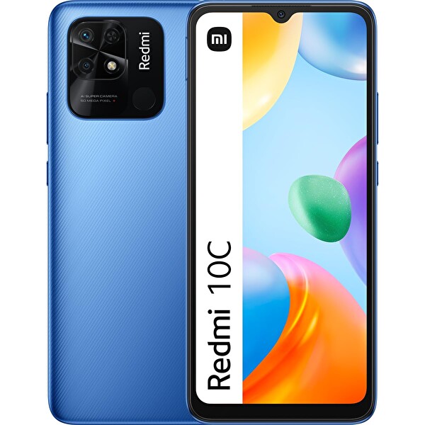 Yenilenmiş  Redmi 10C 4 GB RAM 128 GB Mavi Cep Telefonu (1 Yıl Garantili) - A Kalite