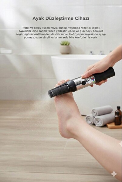 Başkenttekno BCM-1140T Şarjlı LCD Ekranlı 3 Başlıklı Su Geçirmez Ayak Törpü Cihazı