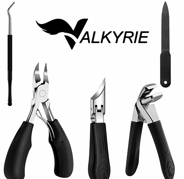 Valkyrie 5 Parça Profesyonel Batık Tırnak Makası Seti