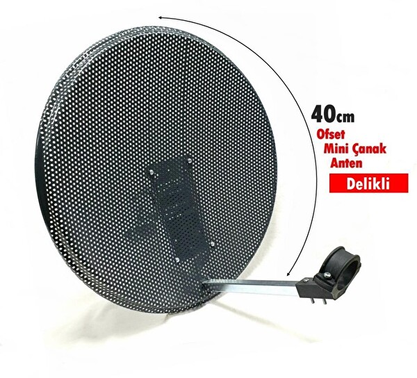 Antenci 40 CM Delikli Karavan Çanak Anten Seti + Analog Uydu Bulucu