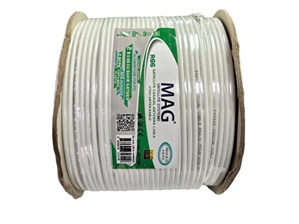 Mag RG59 Fa Mini İnce Çiftli Twin Kablo 300 Metre
