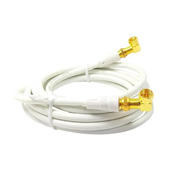 Rose 3 Metre 2x 90Derece Gold F Konnektörlü Uydu Anten Kablosu