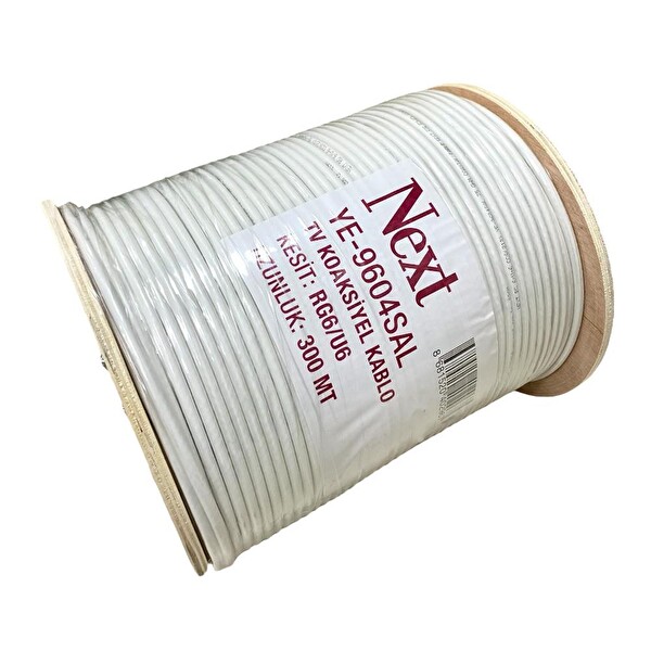 Next YE-9604SAL RG6U6 FHD Koaksiyel 96 Tel 300 Metre Anten Kablosu
