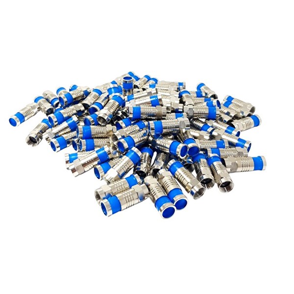 Fully E326A RG6 Sıkmalı F Konnektör - 100 Adet