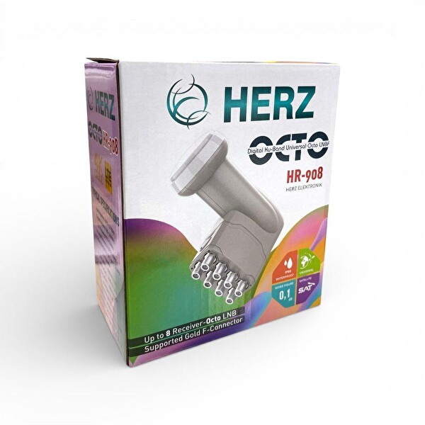 Herz HR-908 0.1db Full HD 4K Universal Octo Sekizli LNB