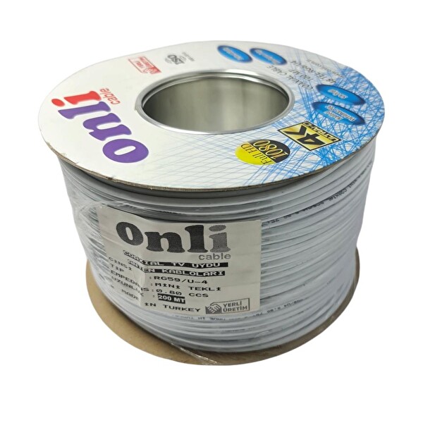 Onli RG59-U4 Mini Tekli Anten Kablosu 200 M