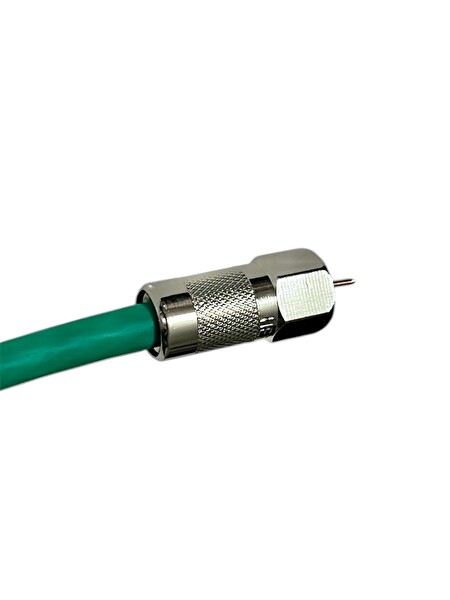 Tayfun 64 Tel Cablecable Diğitürk F Konnektörlü Uydu Anten Kablosu 5M Yeşil
