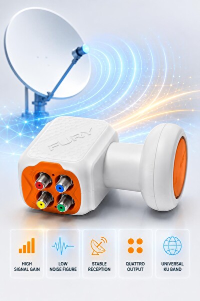 Fury SP-300 Quattro Santral LNB Full HD 4K Universal Ku Band Uydu LNB