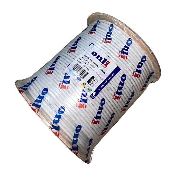 Onli Gold Seri RG6U6 300 Metre 80 Tel Beyaz Anten Kablosu Yerli Üretim