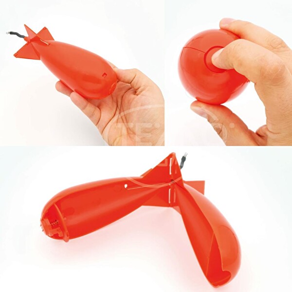 Effe HG3553 Otomatik Sazan Boili Kırmızı Yemleme Roketi Bombası