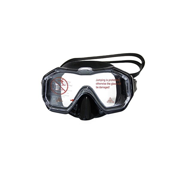Apnea Ephesus Tempered Class Black Dalış Maskesi