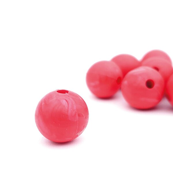 Tamset 1.3 CM Çapında 8AD Kırmızı Silikon Olta Takımı Boncuğu