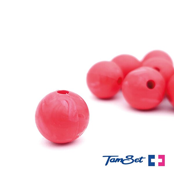 Tamset 1.3 CM Çapında 8AD Kırmızı Silikon Olta Takımı Boncuğu