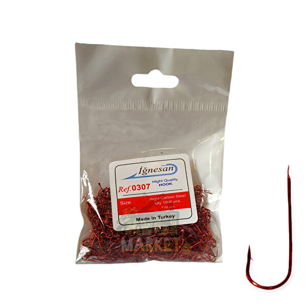 İğnesan 0307 Serisi Kırmızı Renkli Çapraz İğne 1000'li Paket No:10