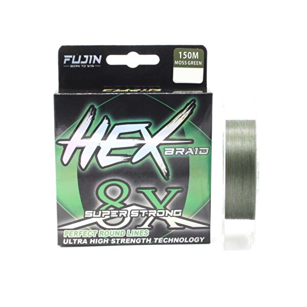 Fujin Hex Braid x8 Moss Green PE İp 150 M 0.12 MM Olta Misinası