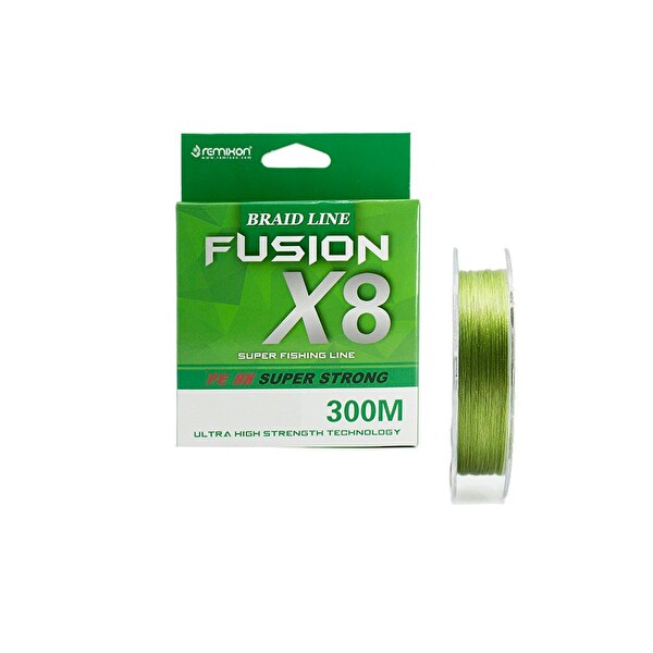 Remixon Fusion x8 Green İp 300 M 0.18 MM Olta Misinası