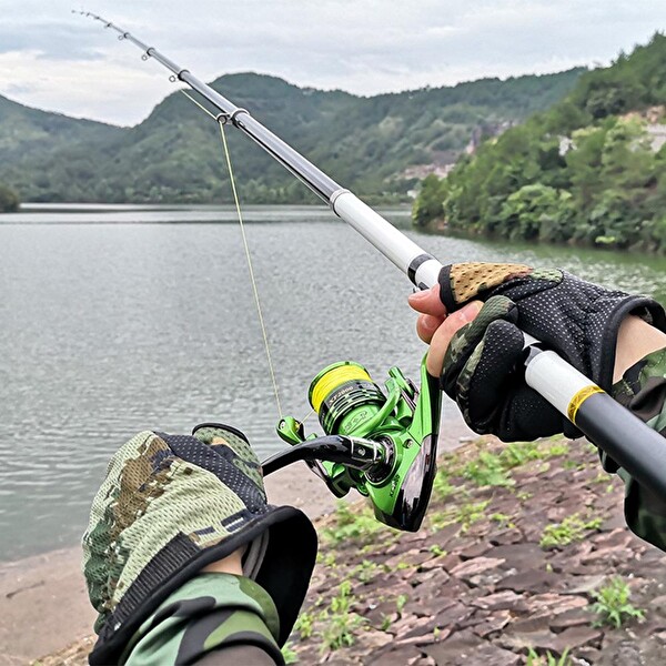 Valkyrie 2.1 Metre Karbon Fiber 6 Boğum 6 Halka Teleskopik Balık Olta Kamışı