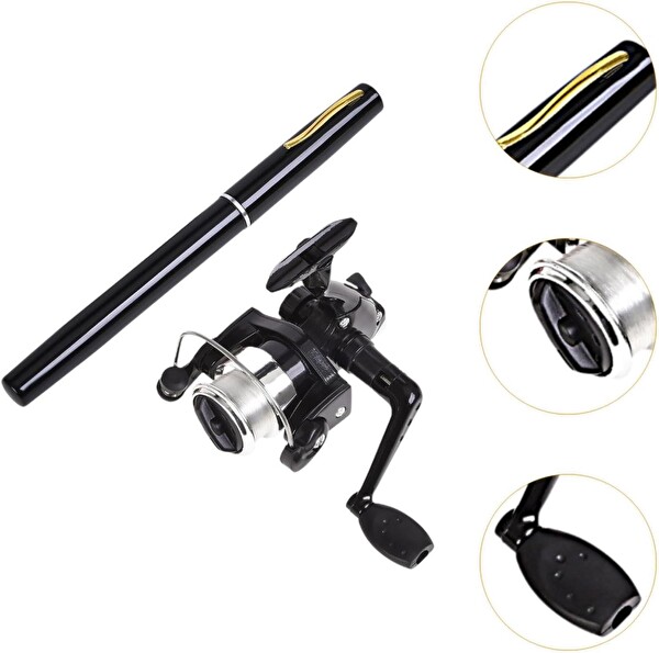 Valkyrie 1 Metre Teleskopik 5.1.1 Kalem Spin Kamış Mini Cep Olta Seti