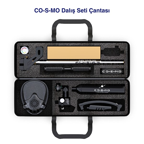 Cosmo Technology Taşınabilir Dalış Seti - Doldurulabilir Mini Tüp ve Şnorkel Maskesi