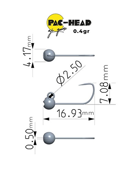 Fujin Pac-Head 10no Aji Game JigHead 0.4 GR
