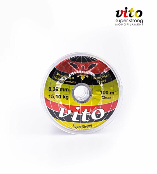 Vito Süper Strong Yekpare Olta Misinası 100mt ŞEFFAF-0,45 MM
