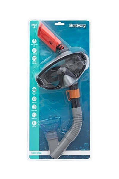 Bestway Spark Wave Maske Şnorkel Set Siyah