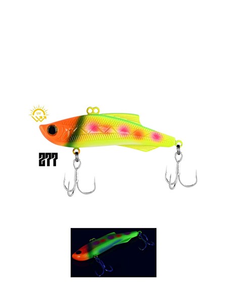 Fujin Wild Vibe 80 MM 27 GR Sinking Vibrasyon Jig Yem UV Sunset Neon