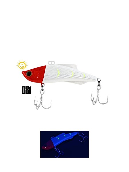 Fujin Wild Vibe 80 MM 27 GR Sinking Vibrasyon Jig Yem Shiny RedHead