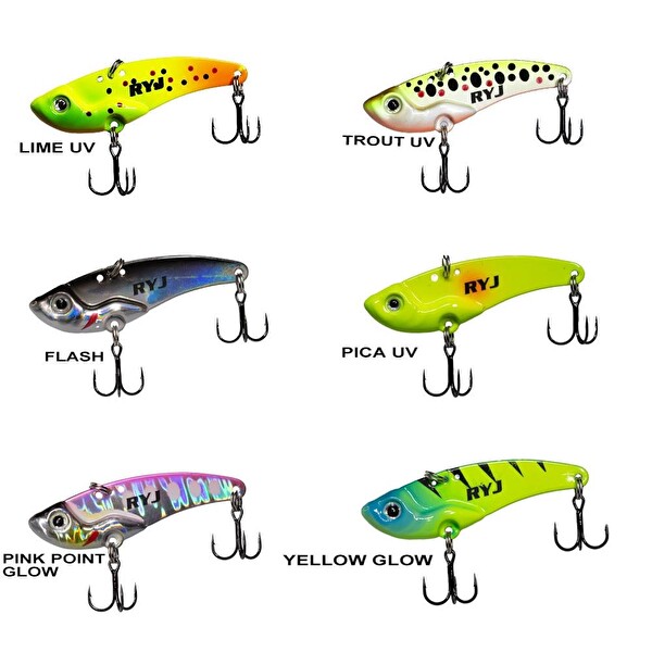 Ryuji Mirror Vib 15 GR 5.5 CM Jig Yem Red Flash