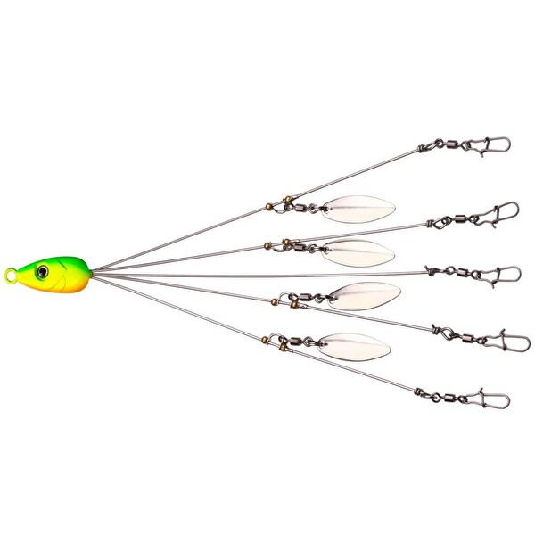 Valkyrie 5'li Alabama Rig 5 Kollu Fırdöndülü Levrek Şemsiyesi 16.8G 22 CM - Spinner Kaşıklı Sahte Yem Sistemi