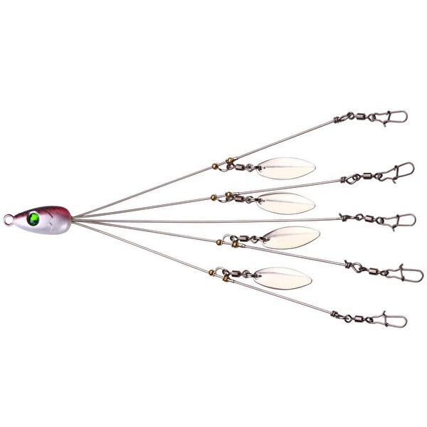 Valkyrie 5'li Alabama Rig 5 Kollu Fırdöndülü Levrek Şemsiyesi 16.8G 22 CM - Spinner Kaşıklı Sahte Yem Sistemi